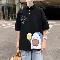 PL57137-P35翻领短袖polo衫男大码胖子半袖t恤男有领保罗衫模特，男装Polo衫，电商A040