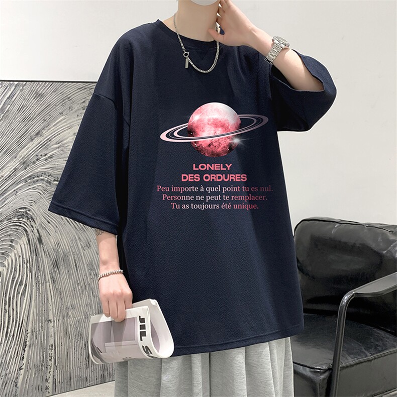Q11184-P30春夏季七分袖t恤男大码五分袖男短袖中袖大皂风,男装T恤,电商A040