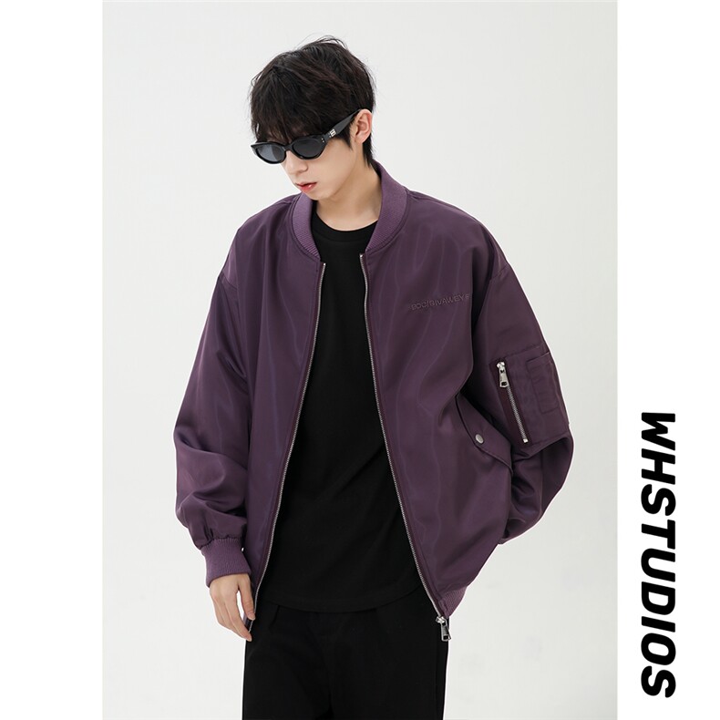 港风日系复古设计感贴袋拼接立领夹克男XZ213-JK4321-P108控128,男装夹克,星座213