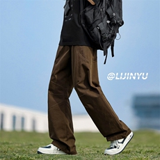 男款夏季宽松直筒垂感男生运动裤休闲长裤K676特批4588，男装休闲裤，星座718-1