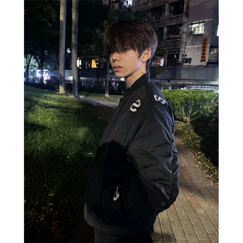 棒球服夹克男女韩版潮流字母刺绣宽松2025春季ins外套W6506-P63,男装夹克,星座412-1