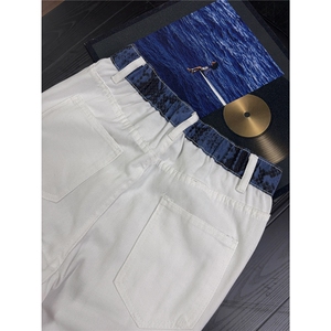 B221美式高街宽松拼接牛仔裤黑色50%棉 50%聚酯LK25520-特P45控78图片