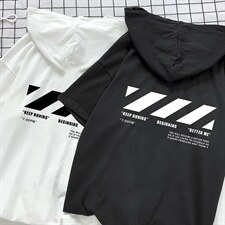 LD54128-P45连帽短袖t恤男大码胖子带帽五分袖中袖，男装T恤，电商A040
