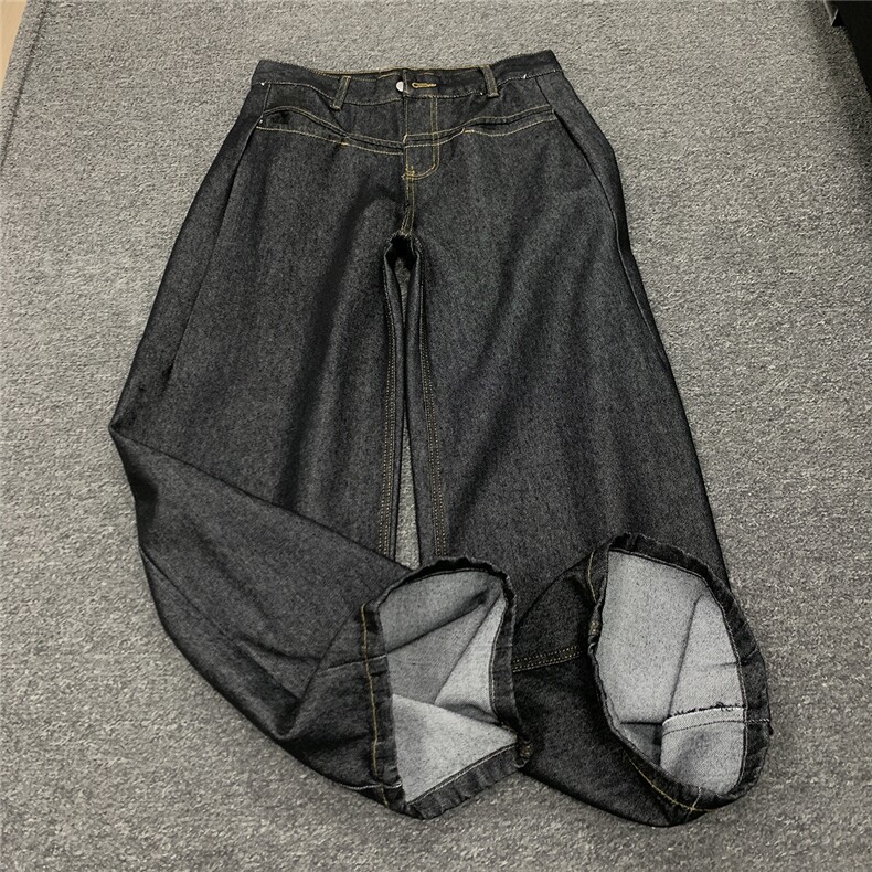 xz905-Z083#P65美式高街宽松阔腿牛仔裤,男装牛仔裤,星座905