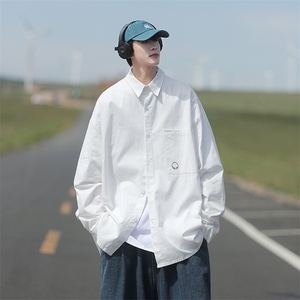 秋季新款 cityboy白色百搭纯色长袖衬衫宽松衬衣 A017 C6 P58图片