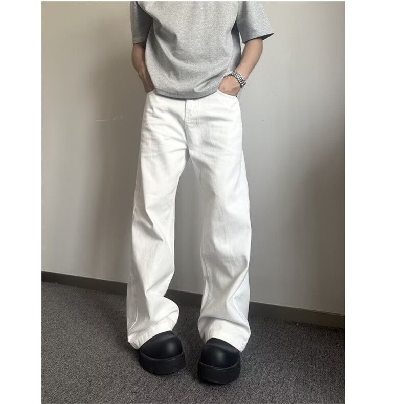 美式高街夏季新款牛仔裤男潮牌宽松百搭直筒休闲裤DA8059-P43,男装牛仔裤,星座208-5