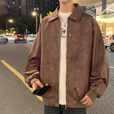 新款复古港风铆钉夹克外套痞帅小众外套翻领夹克外套JK5807P55，男装夹克，电商A128