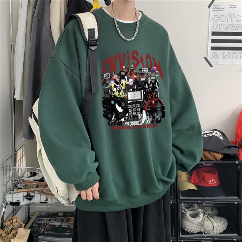 特P25控48秋冬新款男士圆领卫衣宽松休闲日常百搭上衣WQ2433,男装卫衣,电商B370