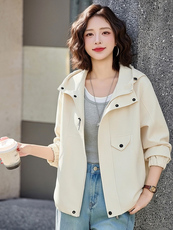 （现货）时尚超好看外套女休闲连帽减龄短款百搭上衣，女装短外套，韩蔻秀