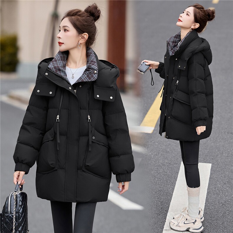 2025年冬季90白鸭绒羽绒服中长款,女装羽绒服,艾尚靓装