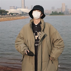 日系立领棉衣男ins潮牌面包服冬季加厚宽松情侣棉服W6047-P78，男装棉衣，星座512-2