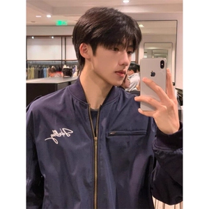 【有货】DHT151-特P68春秋美式复古刺绣飞行员夹克男简约宽松夹克图片