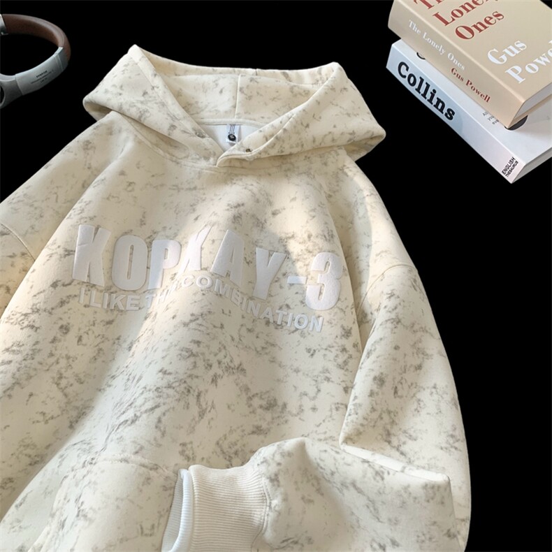 秋冬假两件加厚420克连帽宽松卫衣男WY3707-P70控98图片