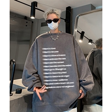 抖音得物供货提供视频秋冬重磅美式麂皮绒圆领卫衣JY323，男装卫衣，电商A486