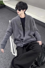 灰色道袍开衫毛衣牌慵懒风情侣外套宽松针织衫MY2369特P55，男装针织衫/毛衣，星座908-1