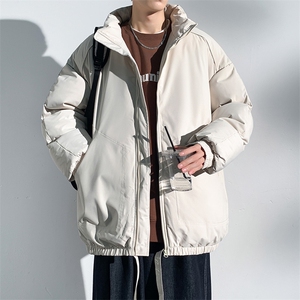 现货冬季美式休闲加厚雪山外套夹克立领纯色三防户外工装棉服图片