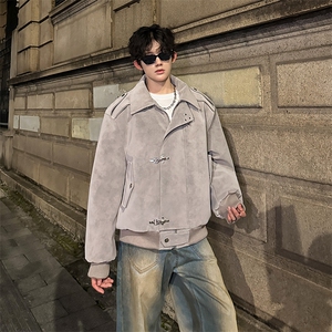 405A  美式复古飞机扣设计皮衣短款棉服  MY25813-特批100控178图片
