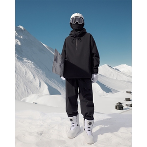 冬季潮牌防风防水单板男女同款户外运动加厚滑雪服套装TZ033-P220图片
