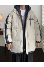 棉服男冬季新款港风宽松假两件连帽棉衣MF8587-特P78，男装棉衣，星座214-3