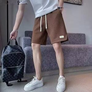 2025新品条纹提花短裤男夏季薄款男装痞帅中裤休闲百搭五分裤子图片