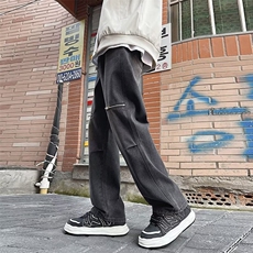 美式高街水洗时尚潮牌牛仔裤男2024秋冬季新款宽松直筒休闲裤子男，男装牛仔裤，星座410-7