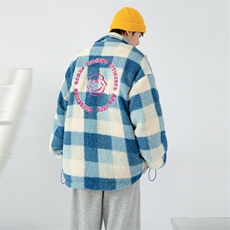 日系白墙2024冬新款羊羔毛加厚立领棉衣棉服YG01-P115控145，男装棉衣，星座914-3