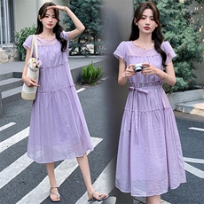 2026年夏季新款时尚潮流舒适飘逸大摆仙女多色连衣裙，女装连衣裙，心心服饰