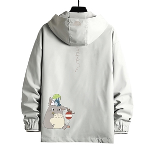 JK65152-P45 连帽夹克男大码胖子棒球服上衣外套 网格挂拍图片