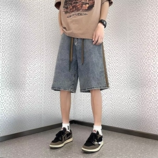 青春流行ins男原宿美式vibe裤子直筒水洗拉链牛仔裤潮K759P38，男装牛仔裤，星座1116-2