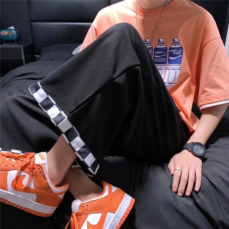 男夏季潮流时尚休闲短裤华夫格七分裤DK9004P28,男装休闲裤,星座1116-2