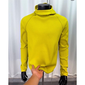 AA2097 P46户外机能轻量华夫格宽松连帽套头卫衣长袖打底衫图片