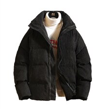 2021冬季新港风无影墙日系大码男灯芯绒休闲衣面包服M7008-P90，男装棉衣，电商A001