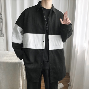 撞色针织夹克2026新款潮牌vibe美式炸街外套男秋季上衣服Y008-p45图片