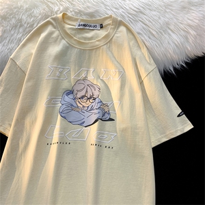 T恤潮流圆领男港风印花2023新款百搭休闲时尚DS-B299-5105P45控69