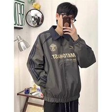 2025新款拼接刺绣夹克男秋季宽松外套男生休闲运动上衣服，男装夹克，星座506A