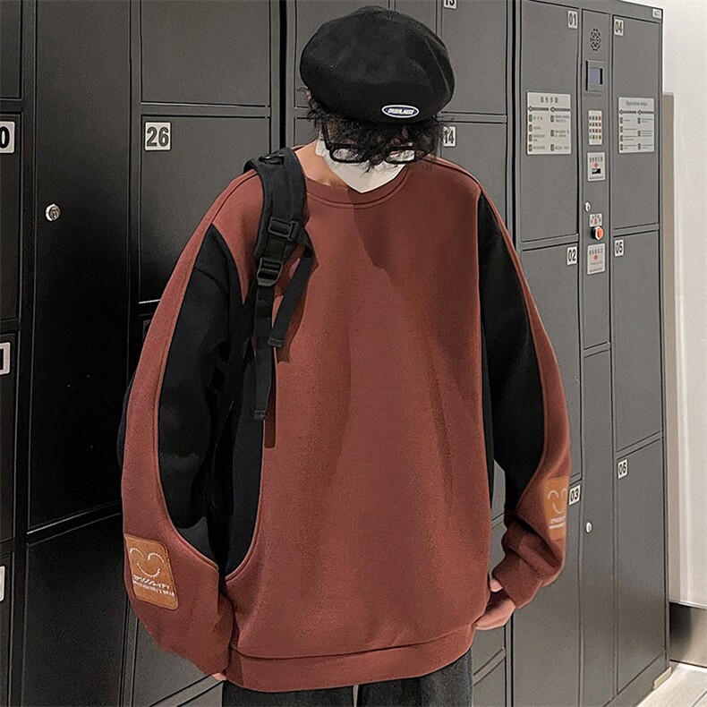 万件现货港风宽松落肩潮牌时尚男式圆领套头卫衣男女同款,男装卫衣,星座301D-5(原星座1415）