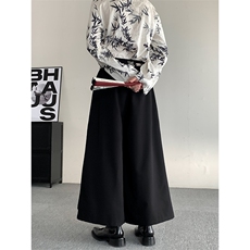 山本耀司层次感设计阔腿裤男女新中式裙裤休闲裤K4317P98，男装休闲裤，星座512-1（原513-3）