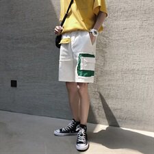 19夏装中裤ins火的运动短裤松紧休闲五分裤D/，男装休闲裤，电商D202