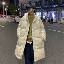 518中长款棉衣男亮面镭射港风加厚冬装棉袄男M2023P145控168，男装棉衣，星座507