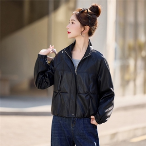 【春季女装新款】大量现货短款皮衣外套P115-K180，女装皮衣，简古