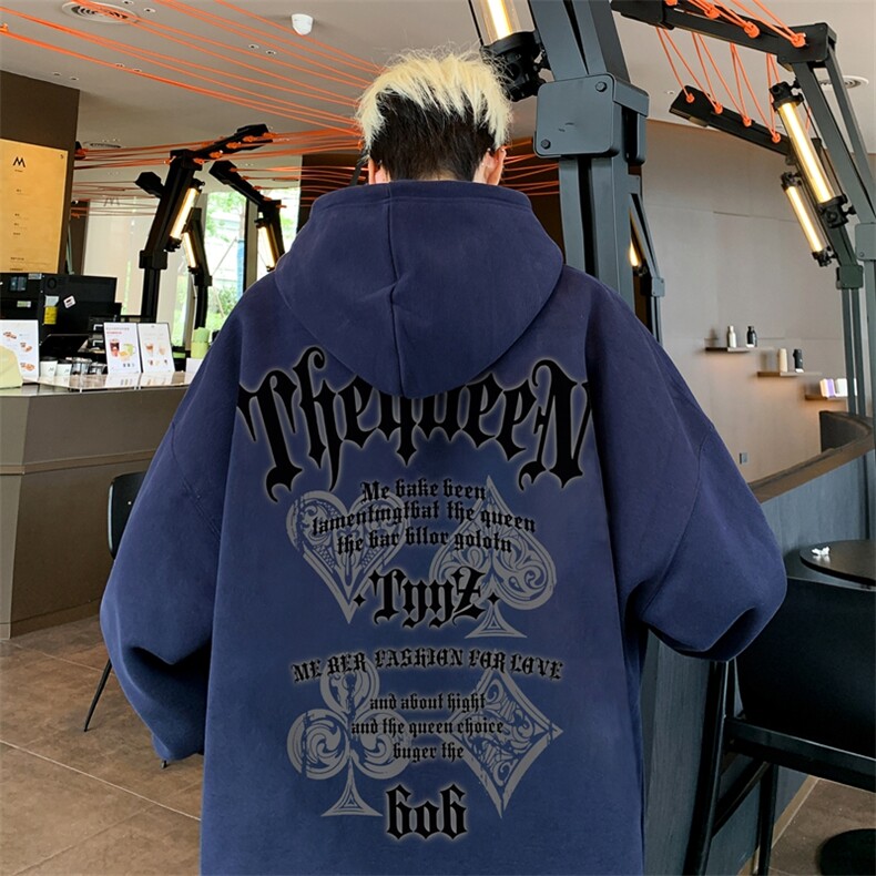直播460克超厚潮牌重磅纯色连帽卫衣力推男XZ517A-2-WY8843-P68图片