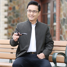 6010/爸爸立领外套中年男装夹克薄款立领老年人茄克父亲外套，男装夹克，星座1216（原钱塘722）