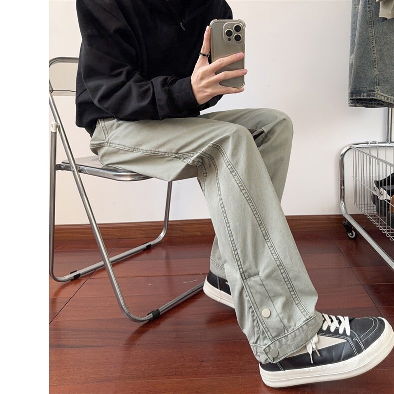 B221美式暗黑高品质多口袋休闲工装裤子LK24352-特P55控88，男装休闲裤，电商B221