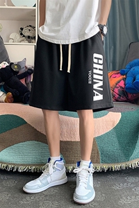 HD74001-P22 华夫格短裤男大码宽松五分裤男直筒中裤图片