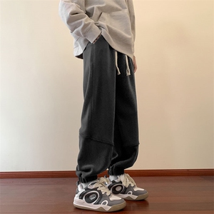抖音品质大码男裤重磅双面奥粒绒加绒加厚束脚休闲裤M-5XL特P45图片