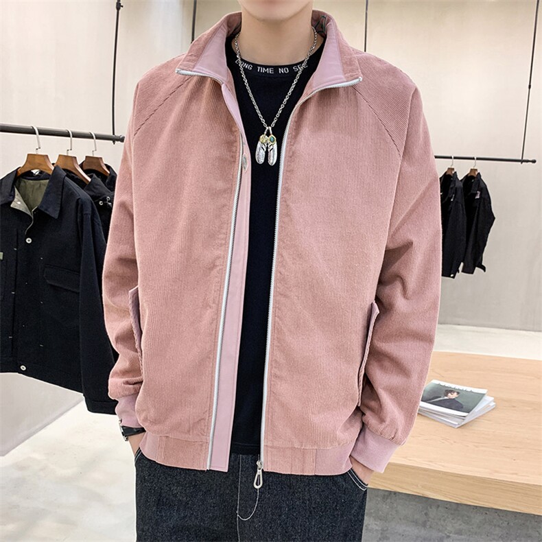 男士春新款夹克潮流帅气灯芯绒休闲外套潮牌DT,男装夹克,电商A102