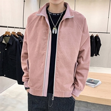 男士春新款夹克潮流帅气灯芯绒休闲外套潮牌DT，男装夹克，电商A102