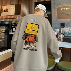 已注册得物抖音直播高品质重磅菠萝格宽松男卫衣W2026P45，男装卫衣，电商C408(原B339-1)