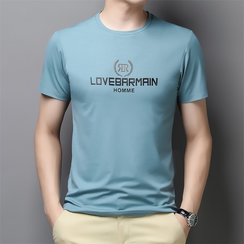 2023新款中年爸爸夏装短袖t恤polo衫上衣服夏季薄款商务休闲男装,男装T恤,电商B212（原钱塘6029）