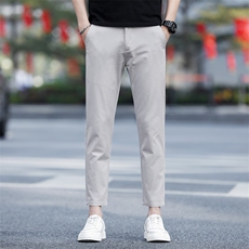 纯棉九分裤男秋季薄款直筒透气休闲裤子2025新款青年西裤D988-P45，男装西裤，星座509